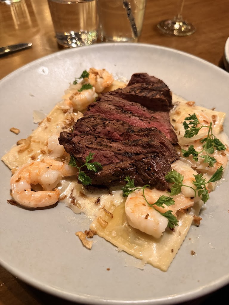 Steak & Ravioli Bianco at JOEY Woodland Hills