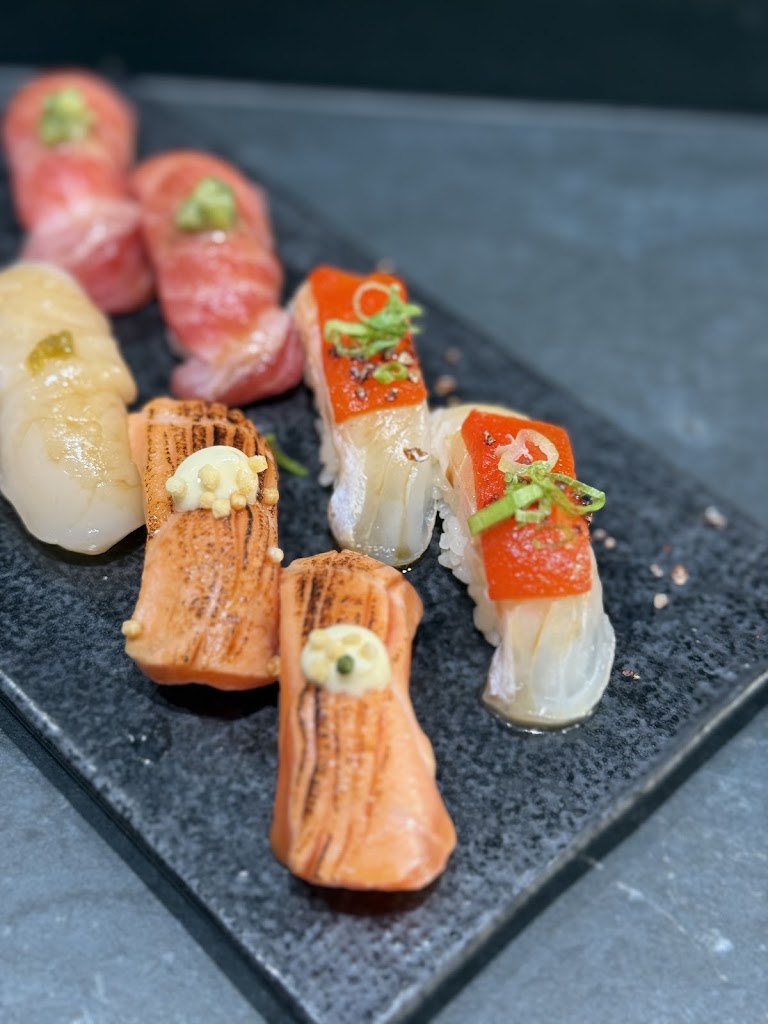 Seared Salmon Nigiri at UMIAI Hand Roll & Sake Bar
