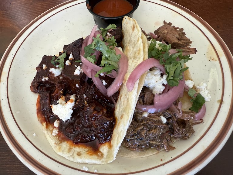 Brisket Barbacoa Tacos at Le Hut Dinette