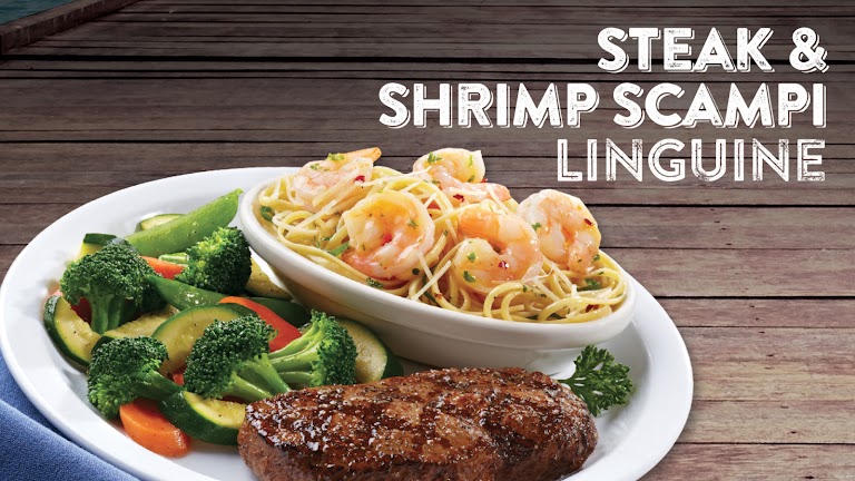 Steak & Shrimp Scampi Linguine at Sizzler