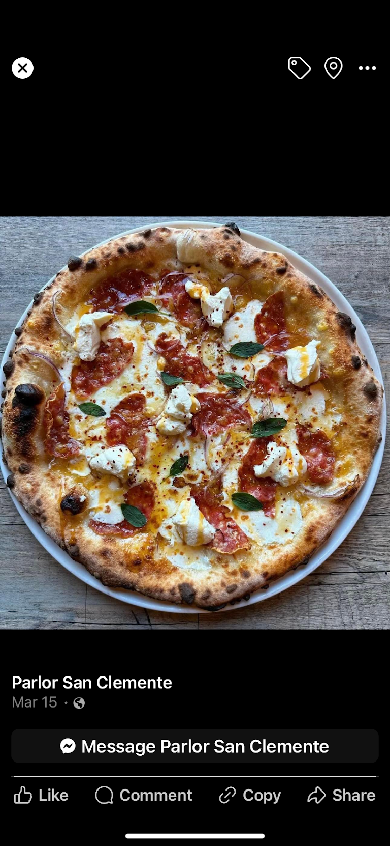 Margherita at Parlor, Woodfire Kitchen & Cocktails