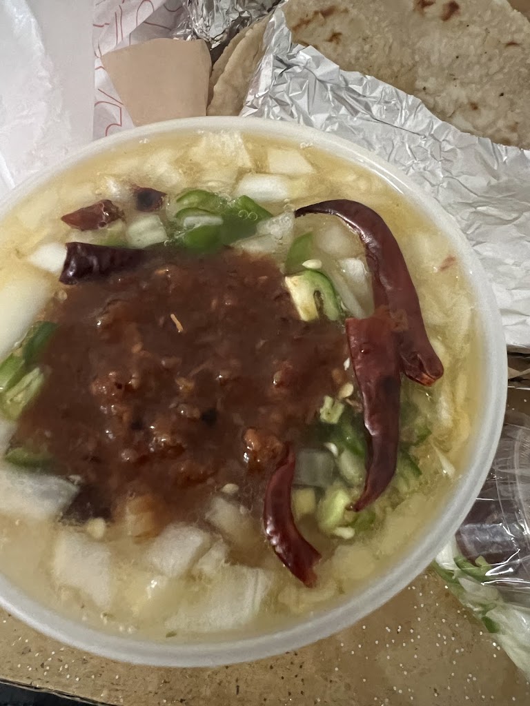 Pozole Rojo Y Blanco at Antojitos Nena