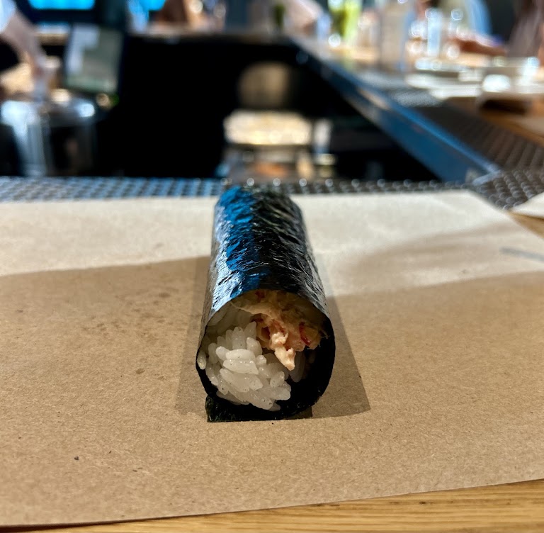 Salmon Hand Roll at KazuNori: The Original Hand Roll Bar