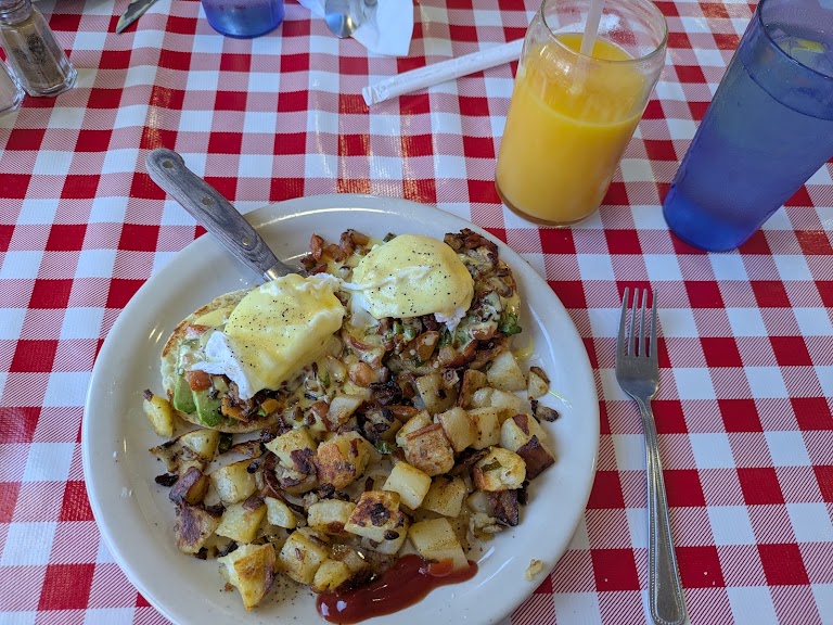 Our Original Eggs Benedict at The Galloping Hen