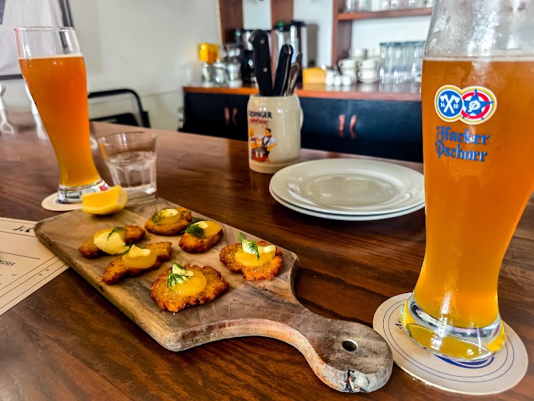 Mini Potato Pancakes at Rasselbock Kitchen & Beer Garden