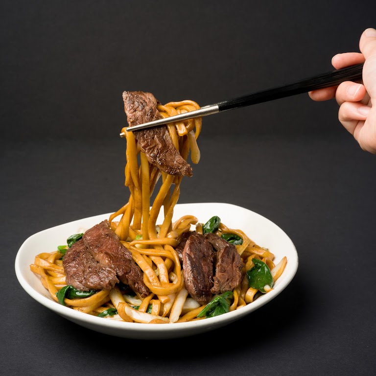 Fried Noodles with Skirt Steak at Din Tai Fung