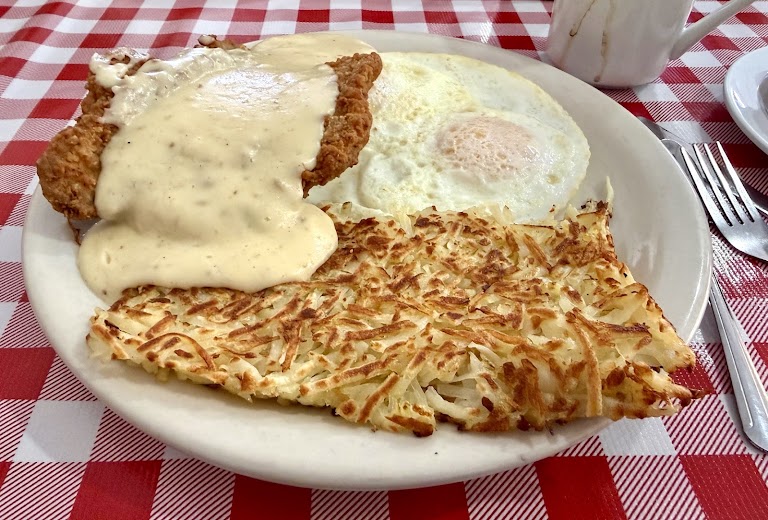 Chicken Fried Steak & Eggs at The Galloping Hen