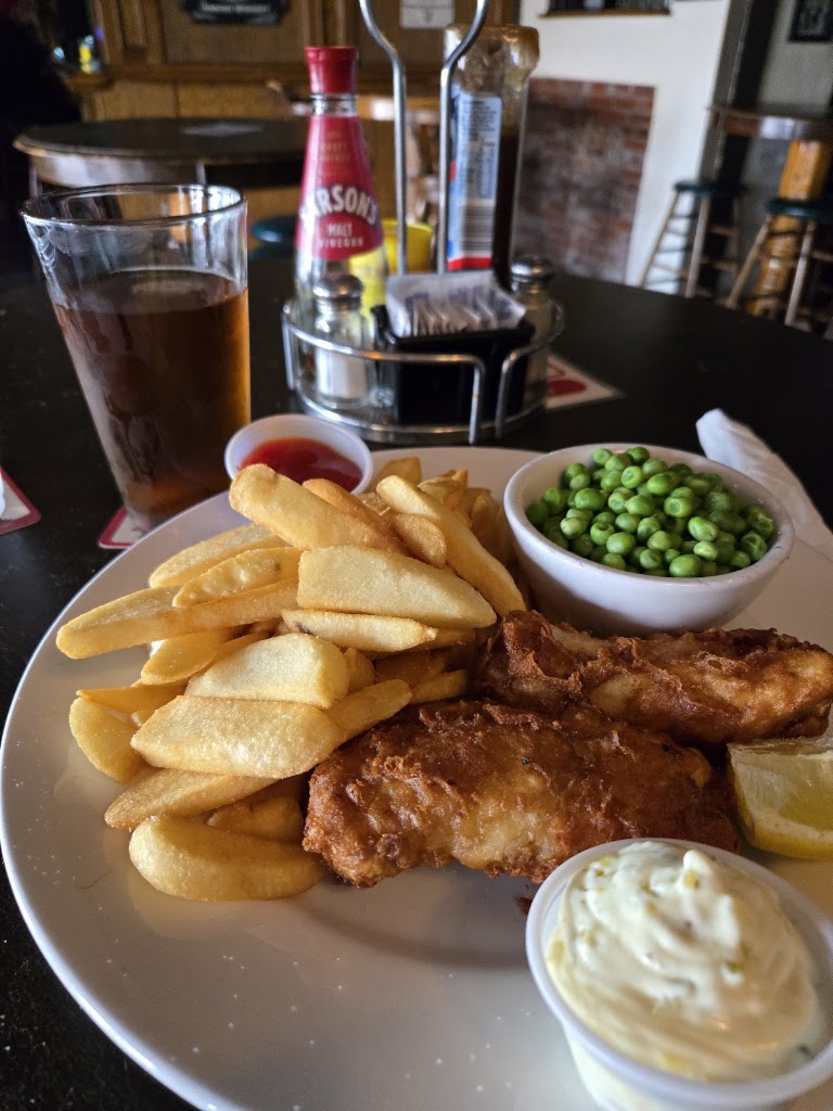 Fish and Chips Two Pieces at The Fox and Hounds