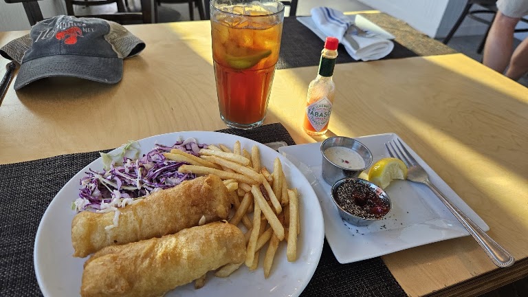 Fish & Chips at Back on the Beach Cafe