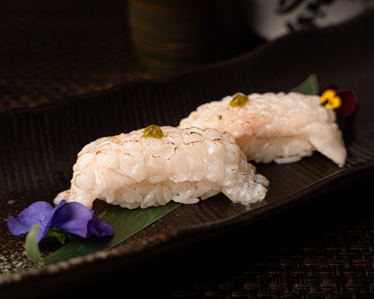 Salmon with Truffle Nigiri at Yuzu Japanese Sushi Bar
