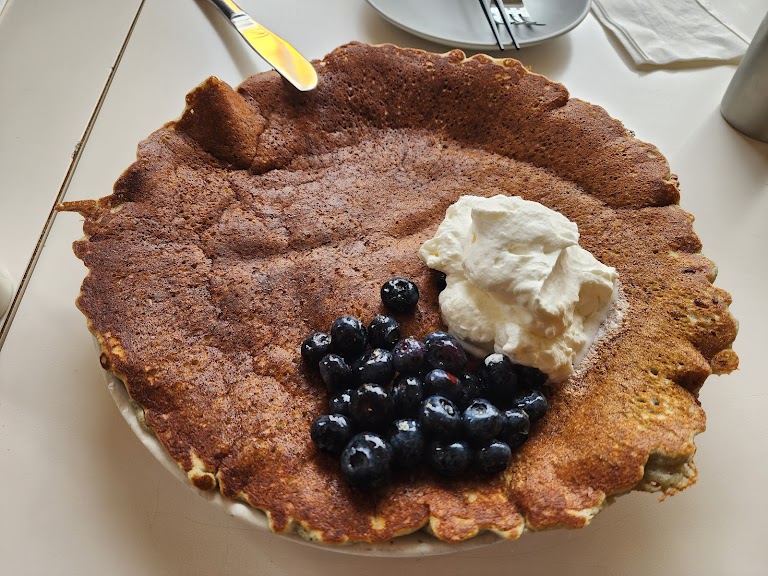 Cornmeal Mochi Pancake [gf][v] at Yang's Kitchen