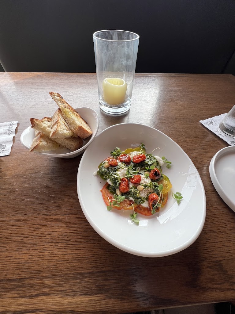 Creamy Burrata & Heirloom Tomatoes at Parlor, Woodfire Kitchen & Cocktails