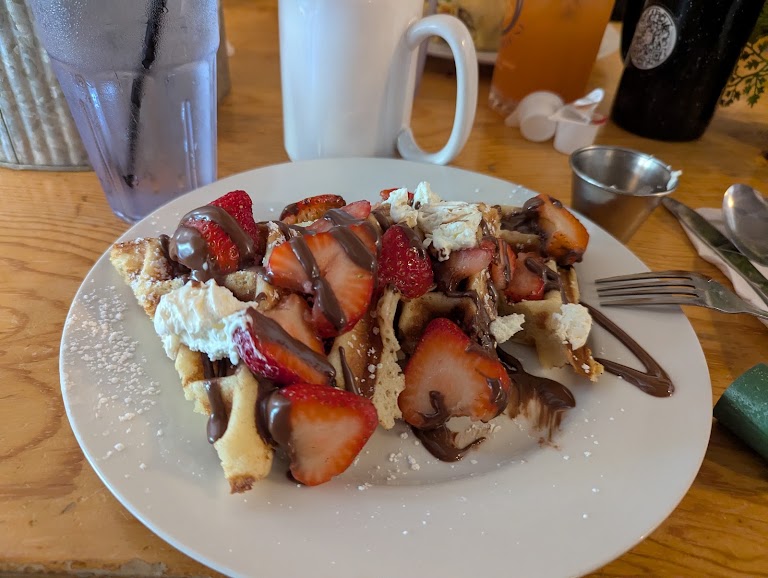 Strawberry and Nutella Waffle at FarmTable Coffeehouse