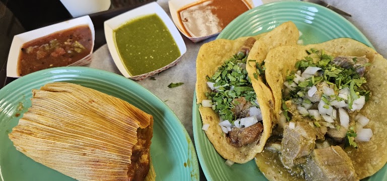 Tamales at Carrillo's Tortilleria