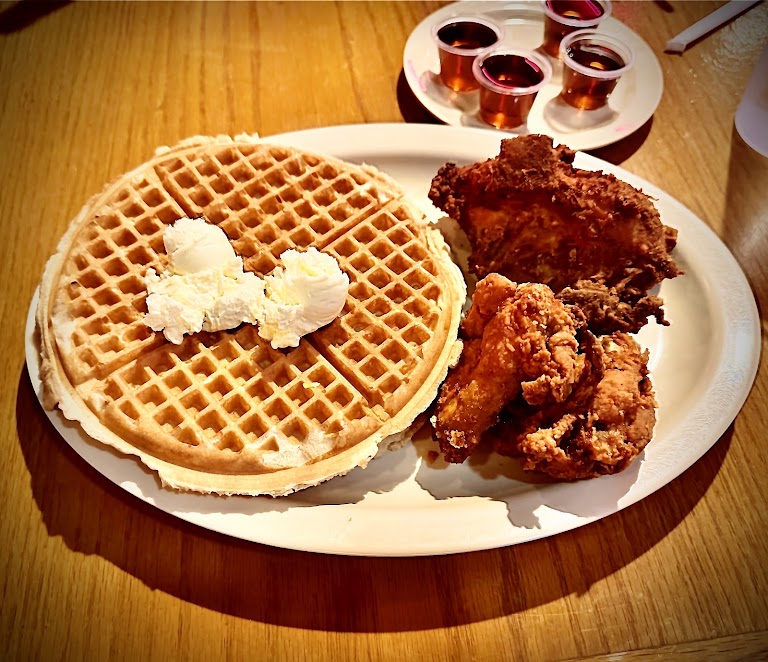 Leg or Thigh and Waffle at Roscoe's Chicken & Waffles
