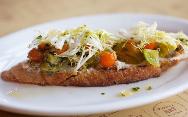 White Bean Bruschette Alla Toscana at Pizzeria Mozza