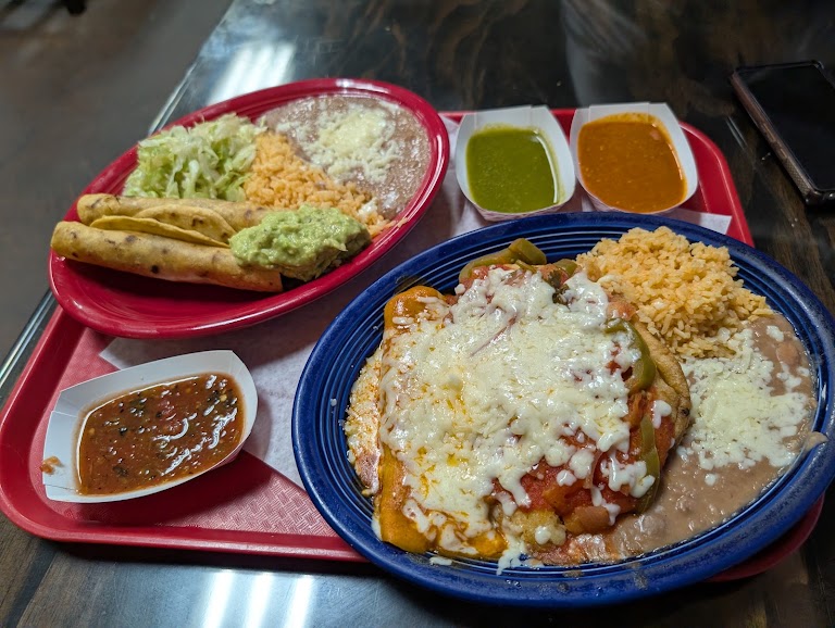 Combination Plate at Carrillo's Tortilleria