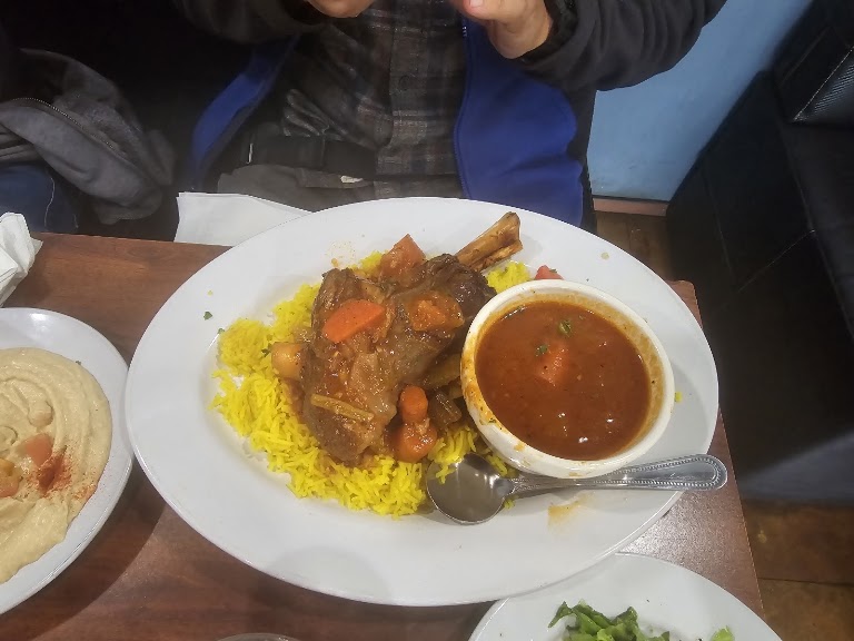 Braised Lamb Shank at Hummus House