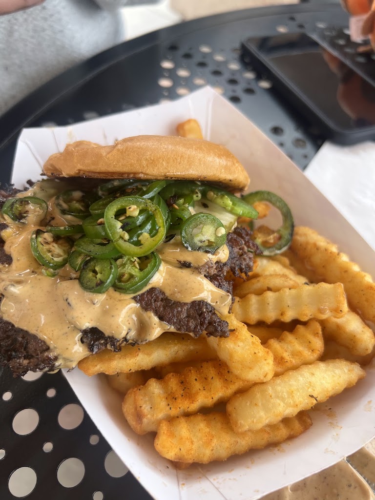 Quadruple Smash Burger at Mean Chix Inc