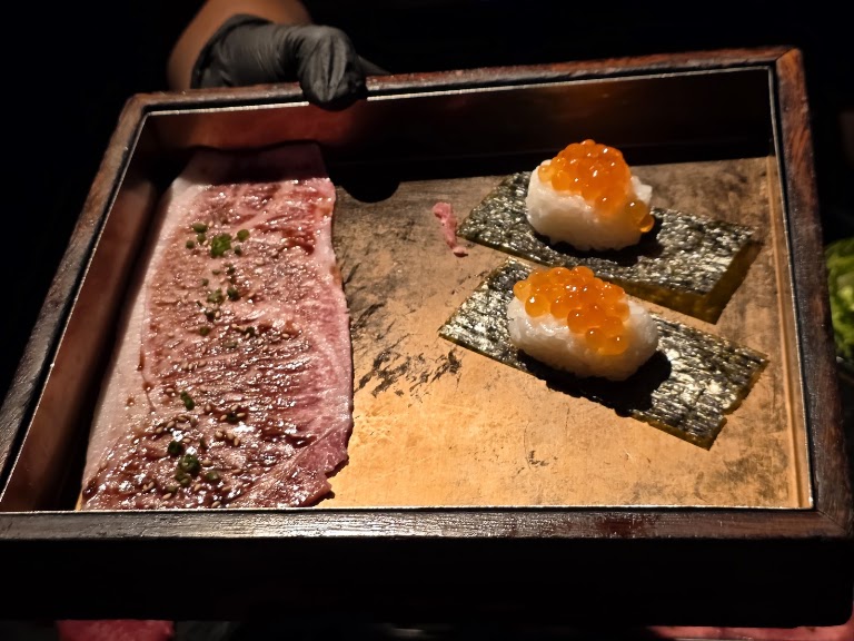 A5 Wagyu Uni Caviar Night (raw) at Chubby Cattle BBQ | Little Tokyo