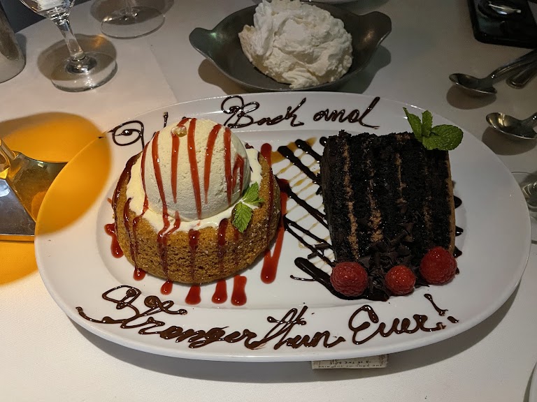 Signature Personal Warm Butter Cake at Mastro's Ocean Club