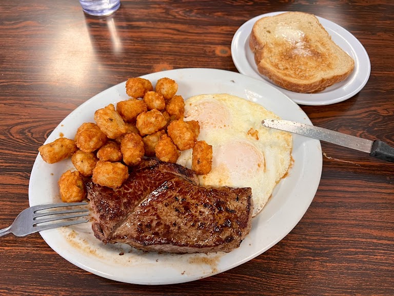Ham Steak & Eggs at Nat's Early Bite