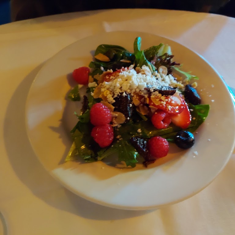 Fresh Berry, Fig, Goat Cheese Salad at Cafe Bizou