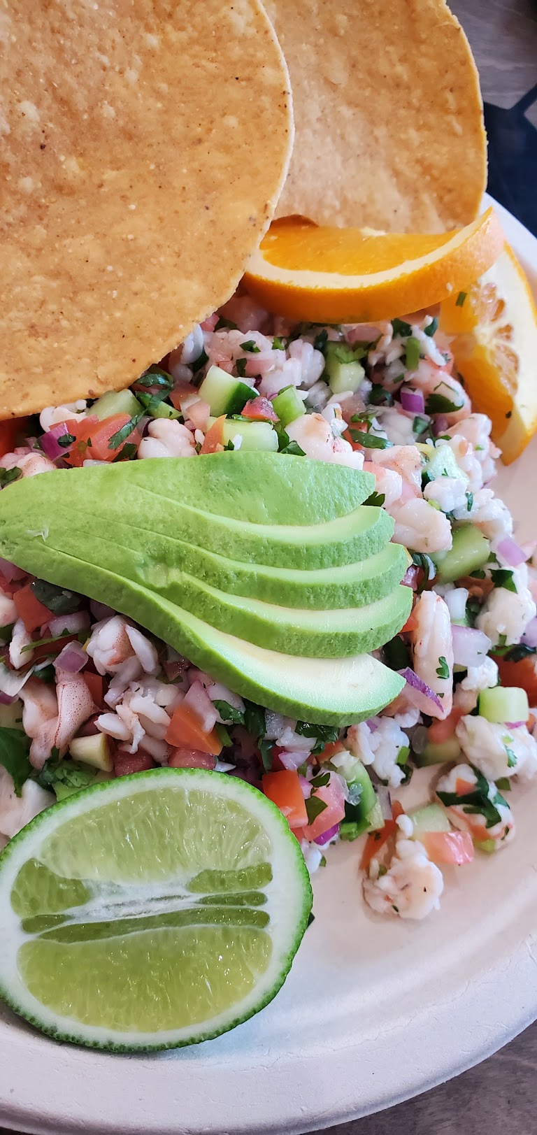 Tostada De Ceviche at Taquerias Guadalajara