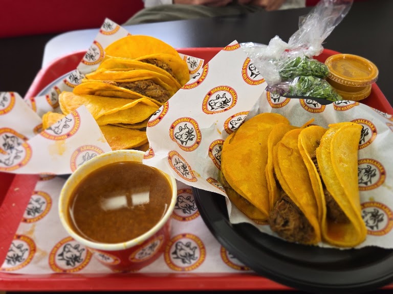 Tacos at Birrieria Guadalajara