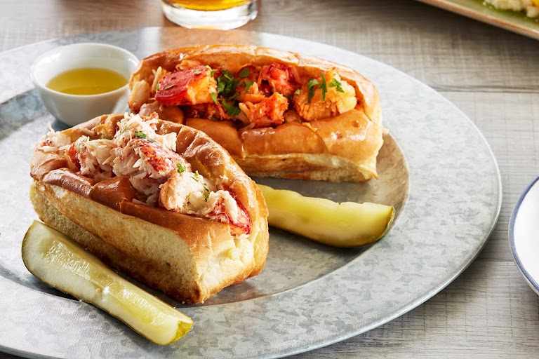 Lobster Roll Platter at Bluewater Grill Seafood Restaurant Newport Beach