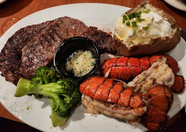 Surf N Turf Special at Black Angus Steakhouse