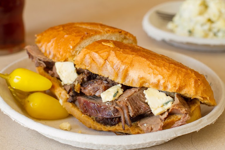 French Dipped Sandwich - Leg of Lamb at Philippe The Original