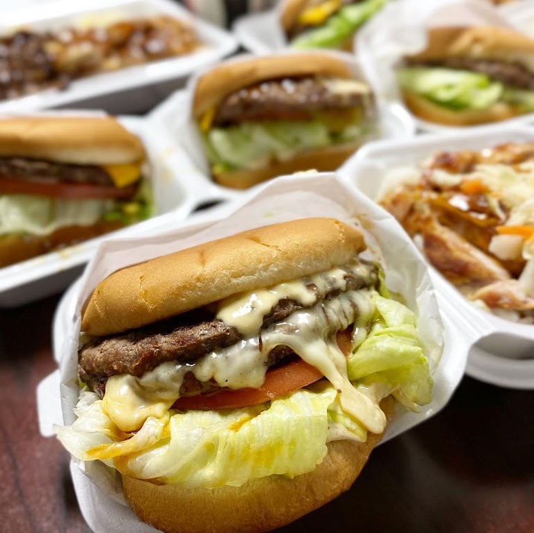 Double Cheeseburger at B-Man's Teriyaki