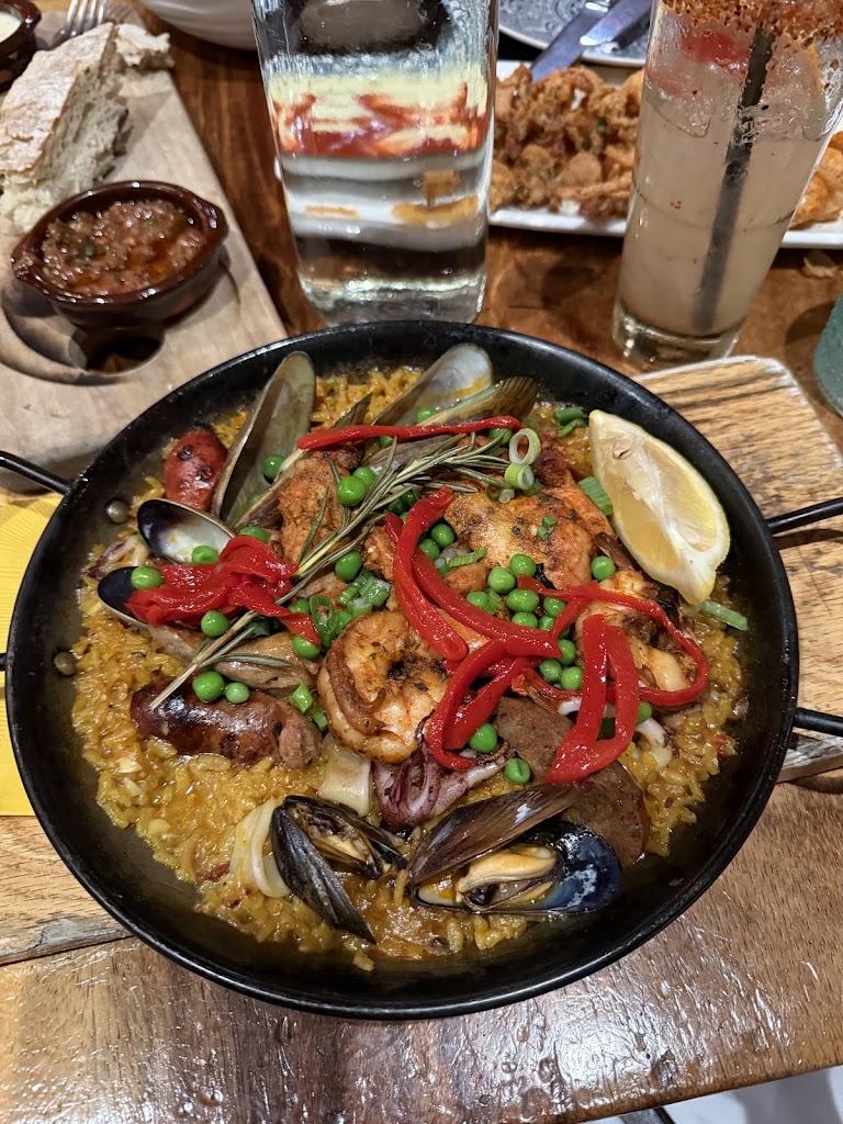 Paella Valenciana at Cafe Sevilla of Costa Mesa
