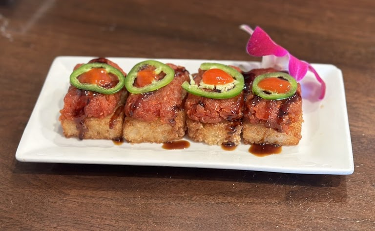 Crispy RICE Spicy TUNA at Buddha's Favorite