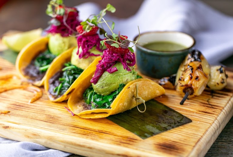 Baja Fish Tacos at Agave Seasons
