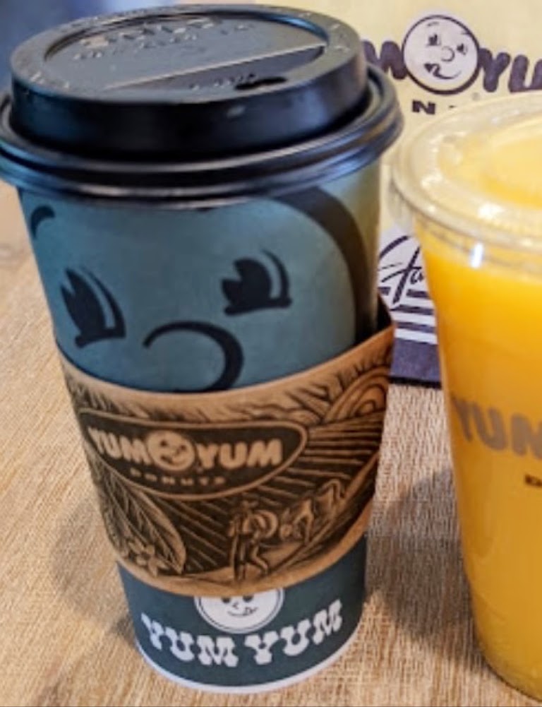 Hot Coffee at Yum Yum Donuts