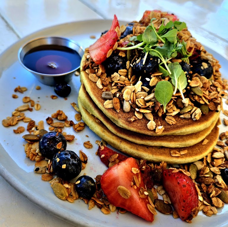 Sweet Squash Pancakes at Blueys Santa Monica