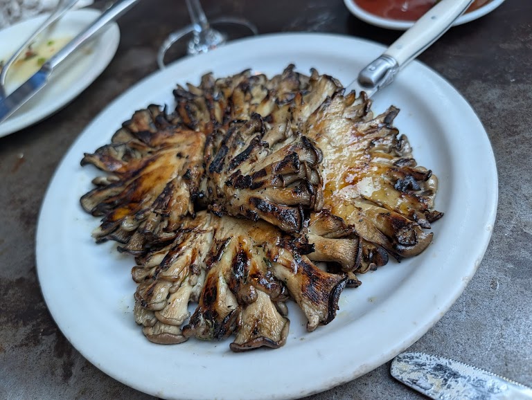 Grilled Oyster Mushroom at Gjelina