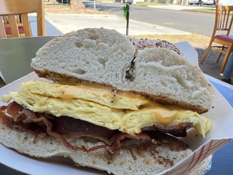 Bacon, Sausage or Ham & Cheese Omelette at Bagel Nosh