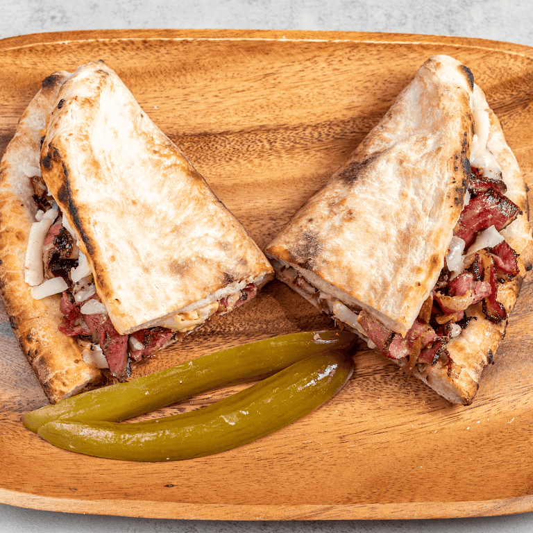 Epic Pastrami Stack Sandwich at Baked Pizza and Sandwiches