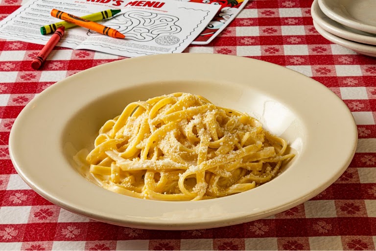 Fettuccine Alfredo at Buca di Beppo Italian Restaurant