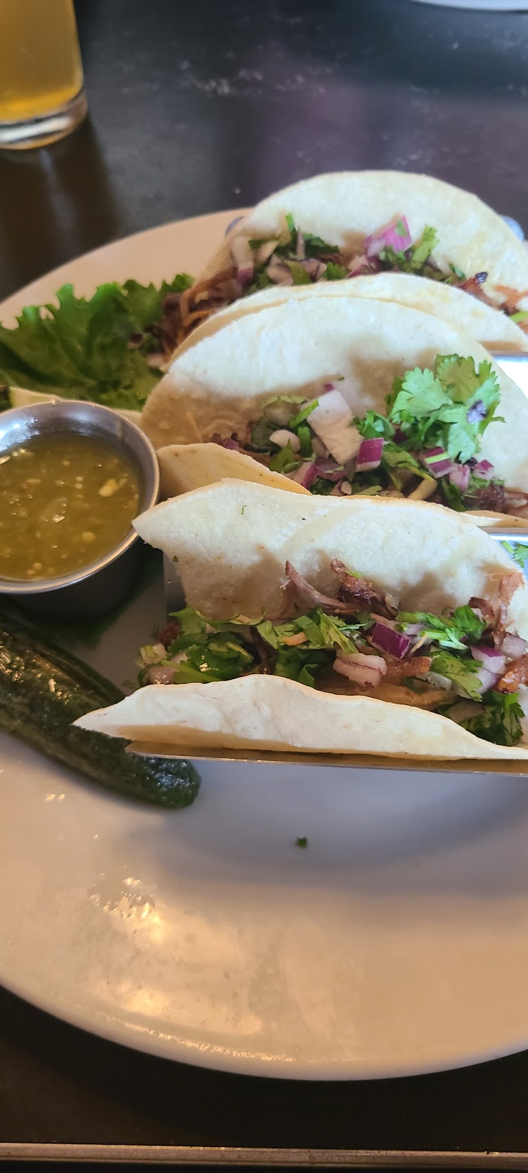 Carnitas Tacos at The Streamliner Lounge