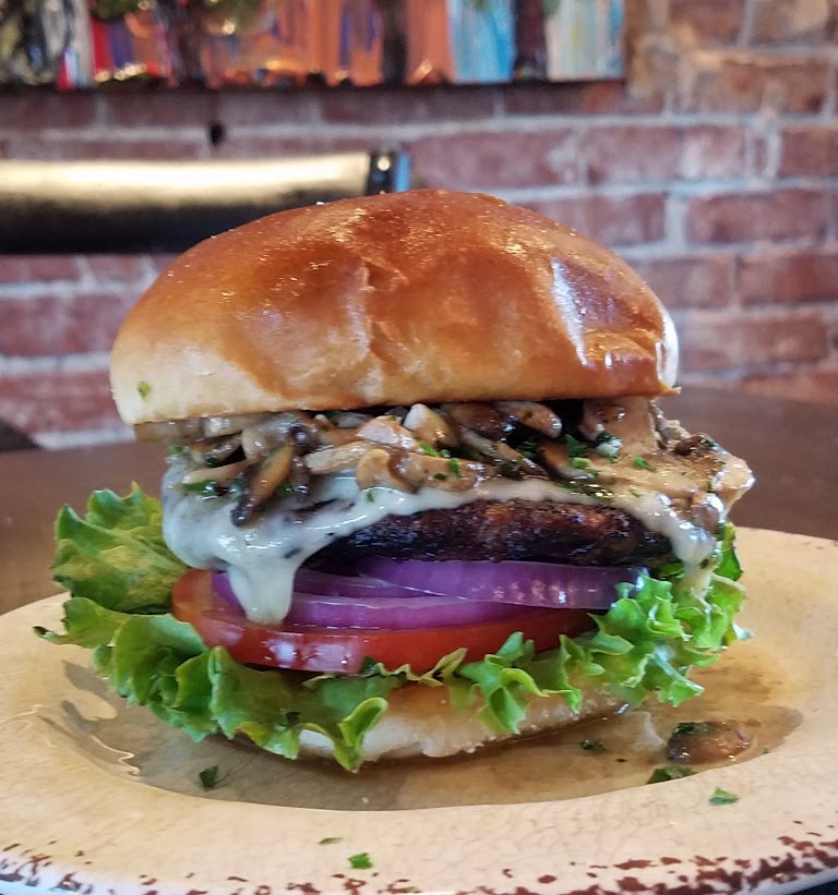 Bacon Blue Cheese Burger at American Grub