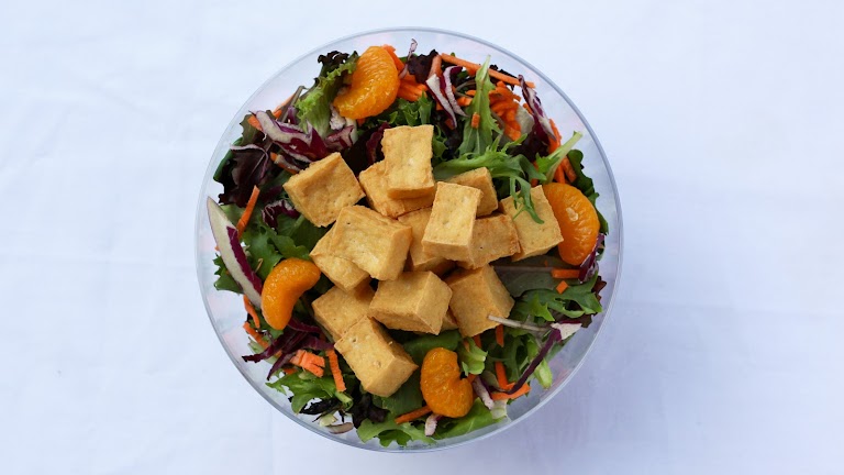 Orange Tofu Salad at Cha For Tea