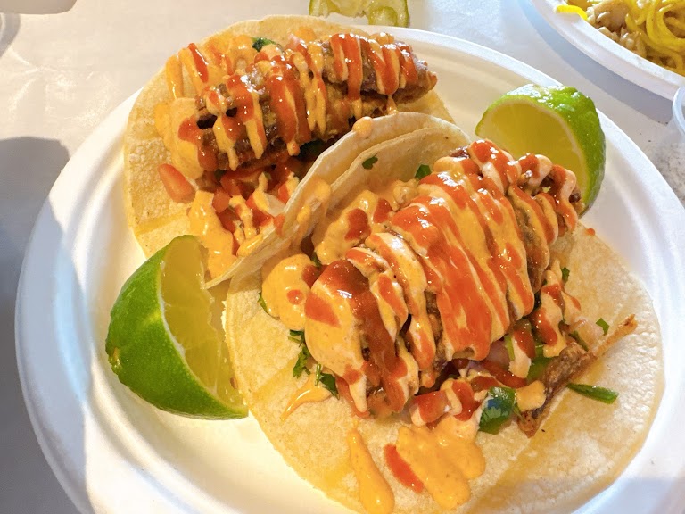 Fried Fish Tacos (3 Per Order) at Kickin' Crab Downtown Fullerton