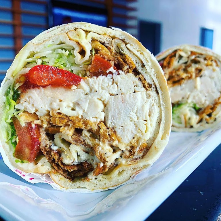 Chicken Caesar Salad Pita at Calif Chicken Cafe
