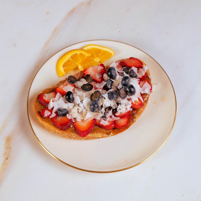 Berry Almond Toast at Bodevi Wine & Espresso Bar