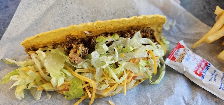 Shredded Beef Tacos at Baker's Drive-Thru