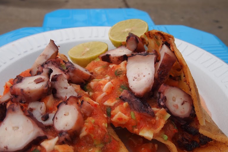 Shrimp Taco / Taco De Camaron at Mariscos Jalisco